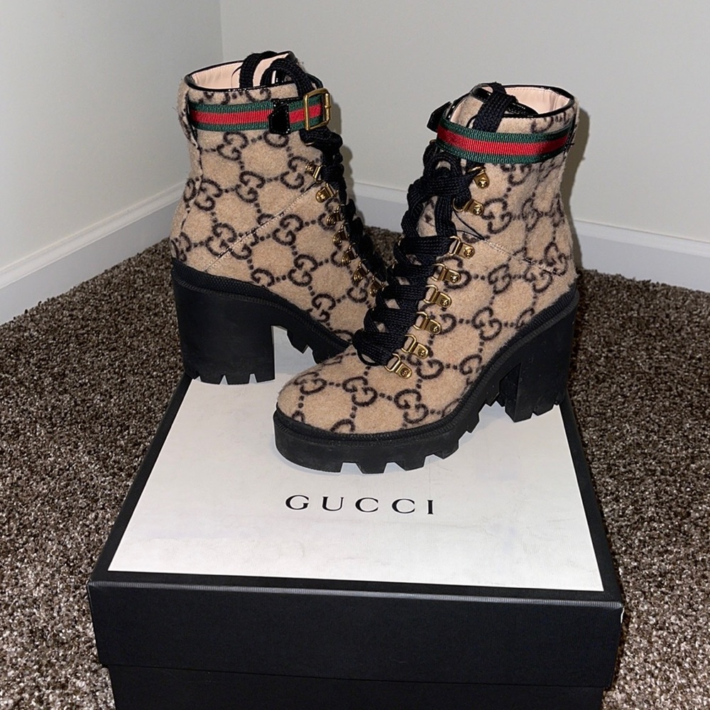 Gucci Monogram Boots